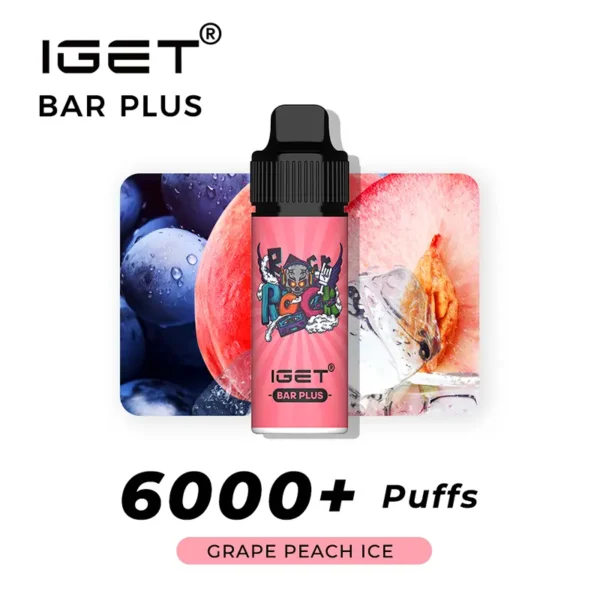 IGET Bar Plus 6000 Puffs – Grape Peach Ice
