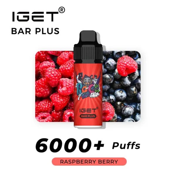 IGET Bar Plus 6000 Puffs – Raspberry Berry