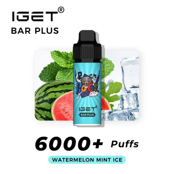 IGET Bar Plus 6000 Puffs – Watermelon Mint Ice